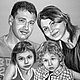 Family portrait charcoal, Pictures, St. Petersburg,  Фото №1