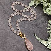 Украшения handmade. Livemaster - original item Natural Rose Quartz Necklace with Pendant / Pendant. Handmade.