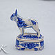 French bulldog box Gzhel. Figurines. Moscow Kerry (porcelaindogs). Online shopping on My Livemaster.  Фото №2