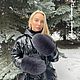 Меховые варежки из песца «Графит». Варежки. Татьяна Гогошидзе (tf_fur_workshop). Ярмарка Мастеров.  Фото №5