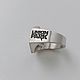 Заказать Серебряное кольцо Linkin Park с ювелирной эмалью. neorockjewelry. Ярмарка Мастеров. . Перстень Фото №3
