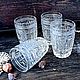 Винтаж: Хрустальные рюмки. "Красный Гигант". 70-е годы СССР, Стаканы винтажные, Москва,  Фото №1