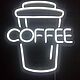 Вывеска из гибкого неона стаканчик Кофе COFFE, Вывески, Санкт-Петербург,  Фото №1