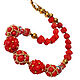 Choker Fire, coral, gold plated, Necklace, Moscow,  Фото №1