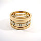 Тройное обручальное кольцо из комбинированного золота 585 пробы с фианитами от Ювелирной дизайн-студии Воплощение
Артикул: 01.1181