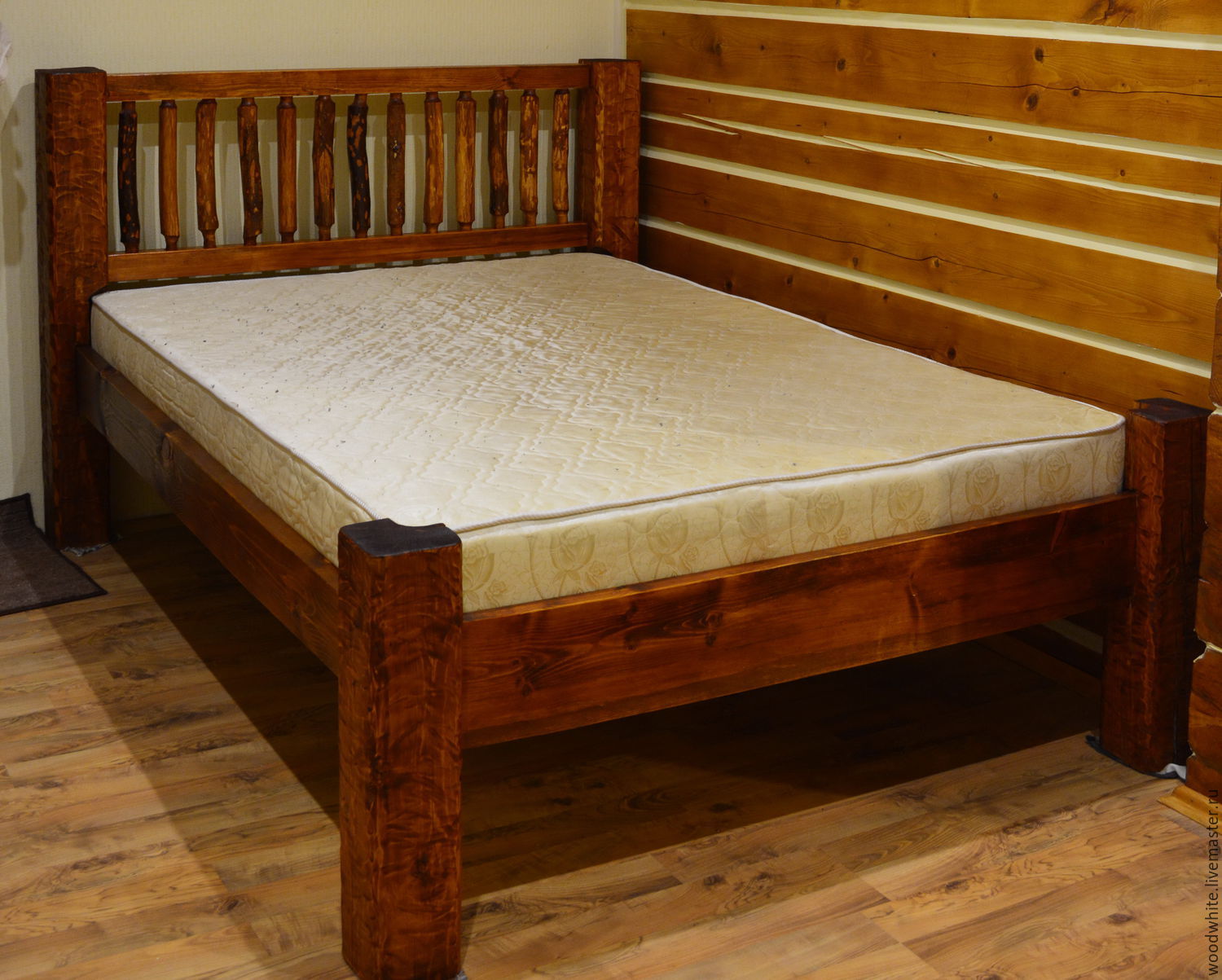 деревянная кровать своими руками из бруса
