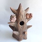 Для дома и интерьера handmade. Livemaster - original item Tree with owls for storage rings. Handmade.