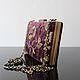 Velvet clutch box amethyst embroidered purse, vintage velvet. Clutches. Olga'SLuxuryCreation. My Livemaster. Фото №4