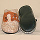 Order Women's felted Slippers Two cats-2. MMwool (marinamol). Livemaster. . Slippers Фото №3