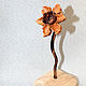 Hairpin for hair 'Sunflower'. Hairpin. OakForest Wooden Jewelry. My Livemaster. Фото №5