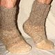 Socks cashmere thick art No. №108m of dog hair . Socks are knitted of 2 spun thick thread (thickness). Very thick and very warm . Manual spinning. Hand knitting. Live Thread.

