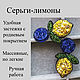 Летние серьги лимоны яркие сочные, Серьги-зажимы, Тюмень,  Фото №1