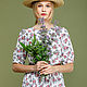 Order Summer White Long floral dress Retro Short Sleeve. ivavavilonskaya. Livemaster. . Dresses Фото №3