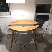 Для дома и интерьера handmade. Livemaster - original item TABLES: Solid cedar table with glass.. Handmade.