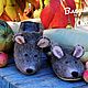 Felt Slippers 'MOUSE', rat-symbol of the year, Slippers, Cheboksary,  Фото №1