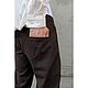 Брюки мужские из шерсти Twill Wool Farmer Pant Brown. Брюки мужские. VÄN Studio. Ярмарка Мастеров.  Фото №5