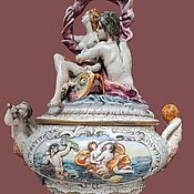 Винтаж handmade. Livemaster - original item Vintage vases: Capodimonte is a large multi-figure vase. Handmade.
