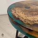 Журнальный стол из слэба и смолы. Столы. Akutrau Woodworking. Интернет-магазин Ярмарка Мастеров.  Фото №2