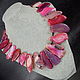 Natural Agate Fuchsia Agate Necklace. Necklace. naturalkavni. My Livemaster. Фото №6