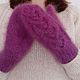  Варежки вязаные женские зимние сухая роза. Варежки. Наталья  Malinka_Knitwear/ Вязание. Ярмарка Мастеров.  Фото №5