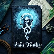 Канцелярские товары handmade. Livemaster - original item Avada Kedavra notebook with the Death Eaters symbol from Harry Potter. Handmade.