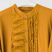 Одежда handmade. Livemaster - original item Amber boho blouse with ruffles. Handmade.
