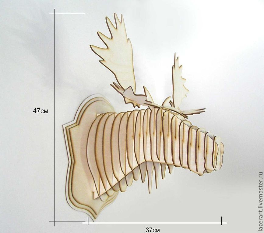 Голова лося из фанеры чертежи - 82 фото