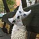 влюбленные коты неразлучники. Мягкие игрушки. fialo4ka. Интернет-магазин Ярмарка Мастеров.  Фото №2