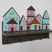 Для дома и интерьера handmade. Livemaster - original item Key holders wall: Housekeeper wall Favorite city 3.. Handmade.