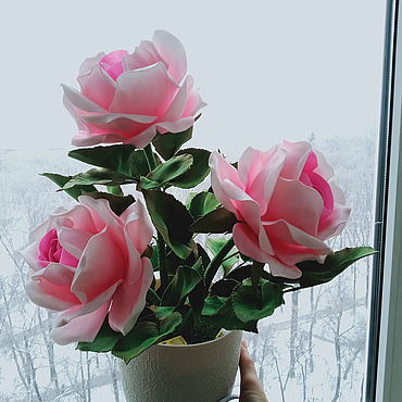 Розовый куст светящийся. Марина Левша. Цветы и флористика ручной работы - Ярмарка Мастеров Цветы и флористика ручной работы. Ярмарка Мастеров - ручная работа Розовый куст светящийся. Handmade.