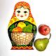 Матрешка Матрёшка-пано-кашпо для соли или разных мелочей, Матрешки, Арсеньево,  Фото №1