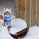 Фигурка садовая из металла "Котик в шапке", 16*35 см. Фигуры садовые. Arno Metal Decor. Ярмарка Мастеров.  Фото №4
