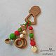 Beech rodent Santa Claus with a pendant. Teethers and rattles. Very big ears (verybigears). My Livemaster. Фото №6