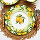 Order Set of tableware: Plates with painted Citrons. ArtFlera (artflera). Livemaster. . Dinnerware Sets Фото №3