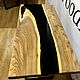 Стол-река из слэба горного карагача с эпоксидной смолой 100х50 см. Столы. WoodBroker. Интернет-магазин Ярмарка Мастеров.  Фото №2