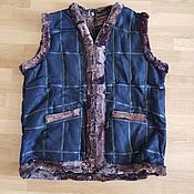 Одежда handmade. Livemaster - original item Men`s vest 64-66 natural sheepskin. Handmade.