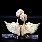 Для дома и интерьера handmade. Livemaster - original item Angels of a happy life. Couple on a log.. Handmade.