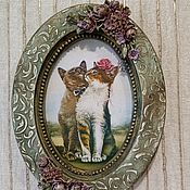 Сувениры и подарки handmade. Livemaster - original item Vintage Panel Photo Frame: 
