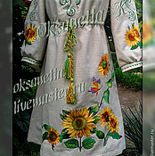 Платье "Бирюзовые каллы" из батиста