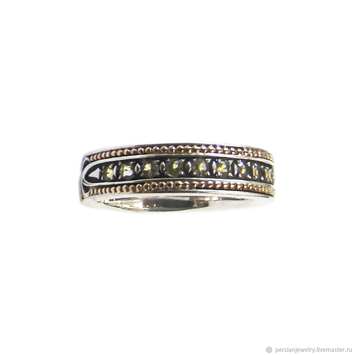 Ring: Silver track with chrysolites, Rings, Sevastopol,  Фото №1