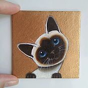 Сувениры и подарки handmade. Livemaster - original item Fridge Magnet with Kitten Meow. Handmade.