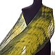 Linen Scarf Yellow Green Female Male Striped. Scarves. Silk scarves gift for Womans. My Livemaster. Фото №6