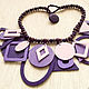 Wooden necklace "Three Shades of Purple". Necklace. art-o-bus. Online shopping on My Livemaster.  Фото №2
