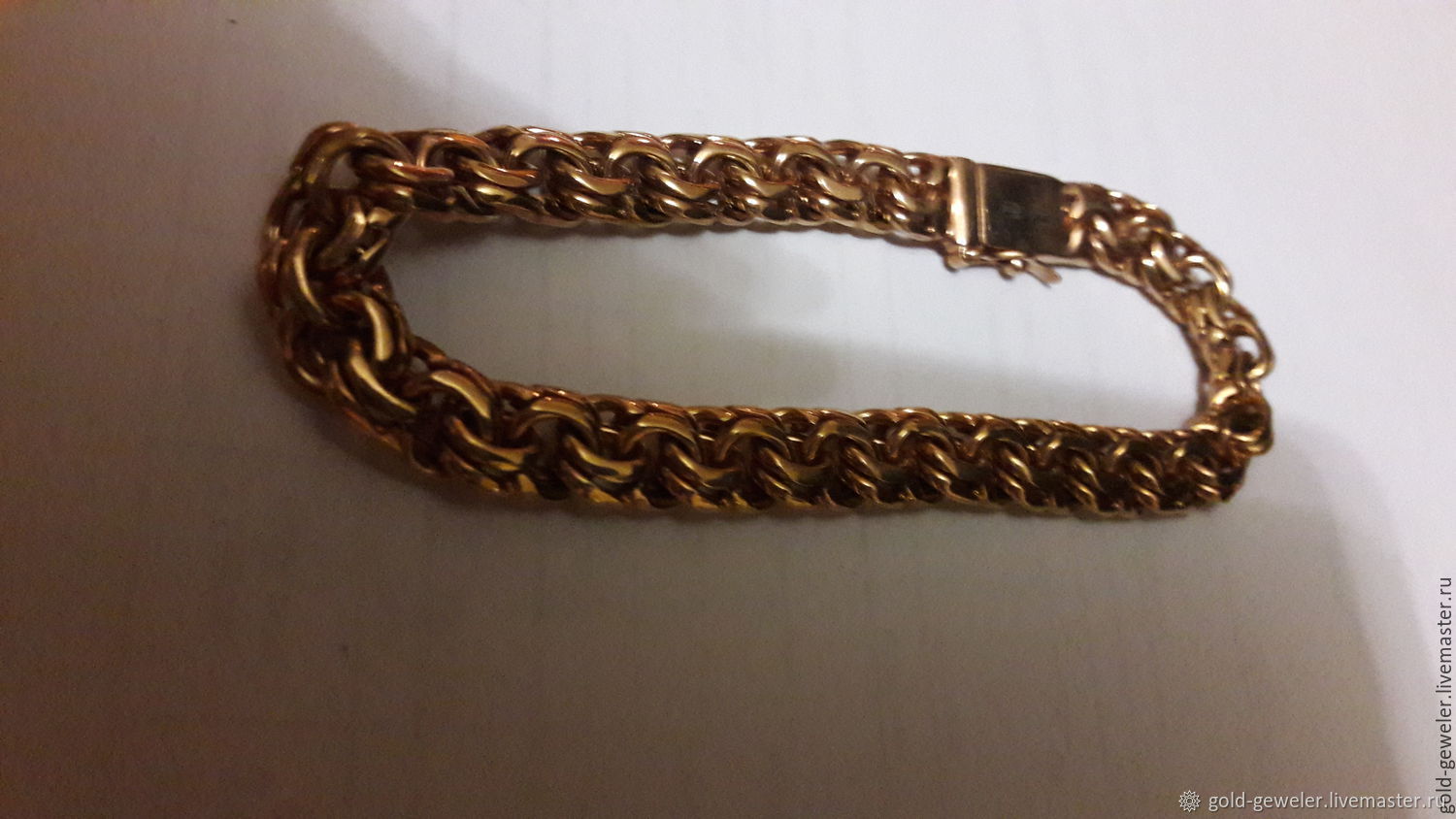 Золотой браслет Королевское 585 бисмарк