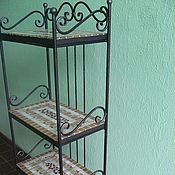 Wrought iron table with mosaic D - 70cm
