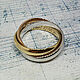 Необычное тройное обручальное кольцо, кольцо из трех металлов. Обручальные кольца. Обручальные кольца 'go_LD'. Ярмарка Мастеров.  Фото №5