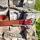 Кожаный ремень кирпичного цвета. Ремни. Wood Leather (Егор). Ярмарка Мастеров.  Фото №6