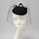 Mini-hat 'Wave' with a veil. Color black. Hats1. Exclusive HATS. LANA ANISIMOVA.. My Livemaster. Фото №6