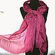 Silk scarf dark pink women's autumn demi-season silk scarf. Scarves. Silk scarves gift for Womans. My Livemaster. Фото №5