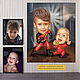 Picture on the wall in the nursery.Caricature photo to cartoon the Incredibles, Caricature, Moscow,  Фото №1